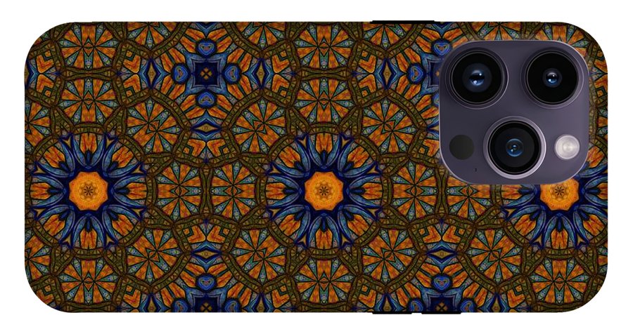 Blue and Yellow Sketchy Kaleidoscope - Phone Case