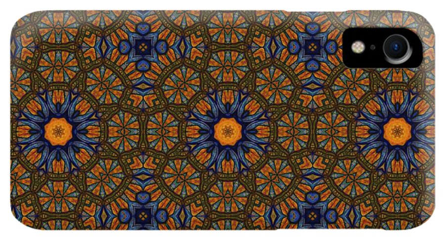 Blue and Yellow Sketchy Kaleidoscope - Phone Case