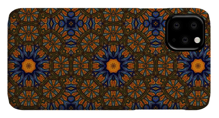 Blue and Yellow Sketchy Kaleidoscope - Phone Case