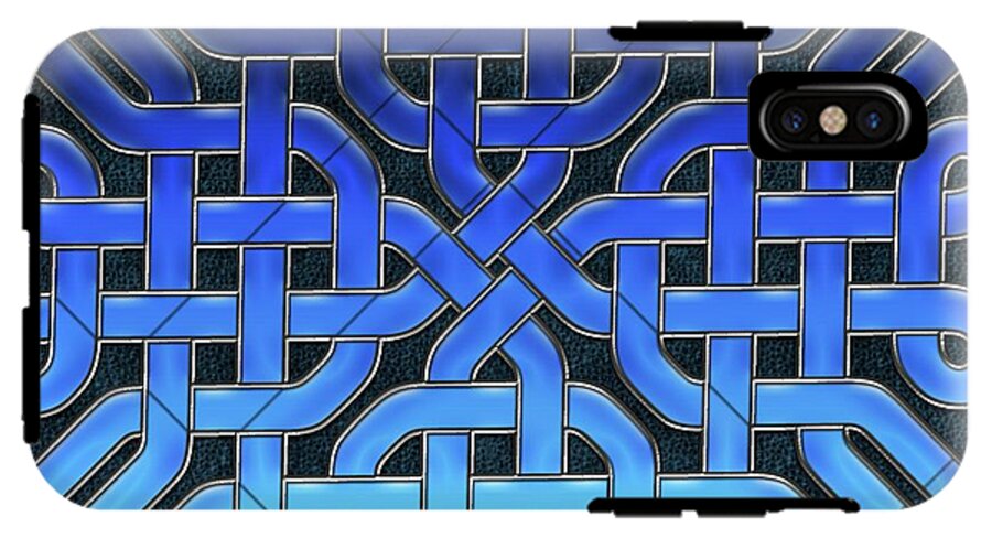 Blue Celtic Knot Ice Glass - Phone Case