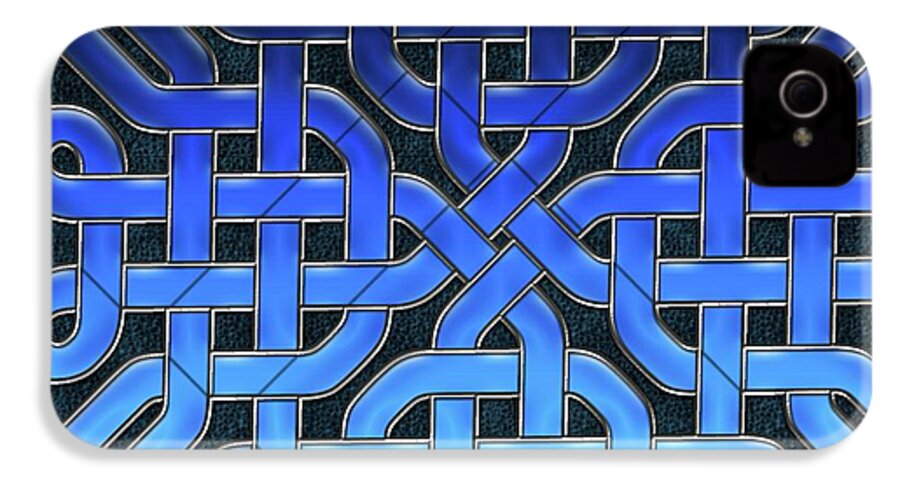 Blue Celtic Knot Ice Glass - Phone Case