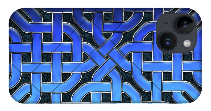 Blue Celtic Knot Ice Glass - Phone Case