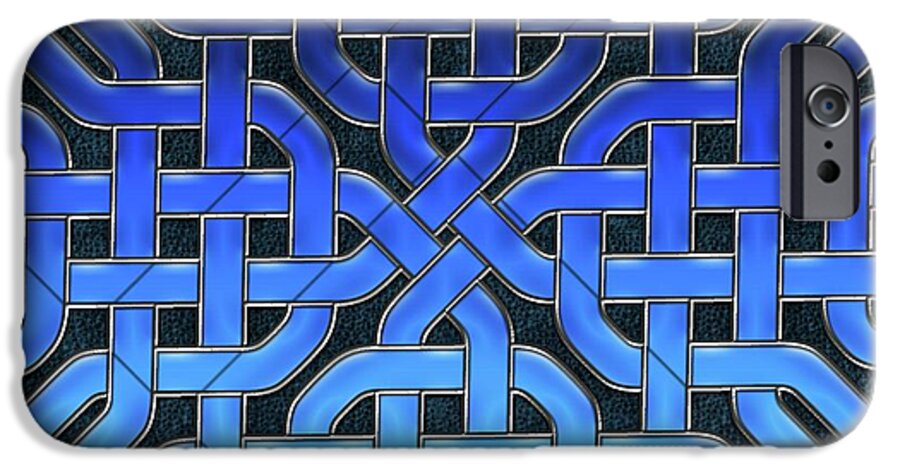 Blue Celtic Knot Ice Glass - Phone Case