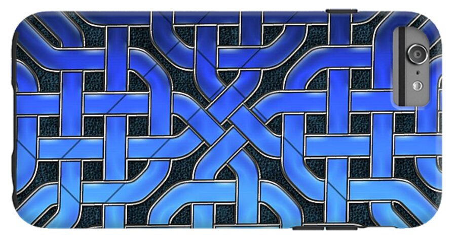 Blue Celtic Knot Ice Glass - Phone Case