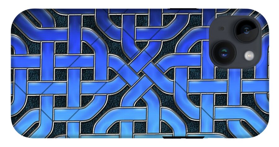Blue Celtic Knot Ice Glass - Phone Case