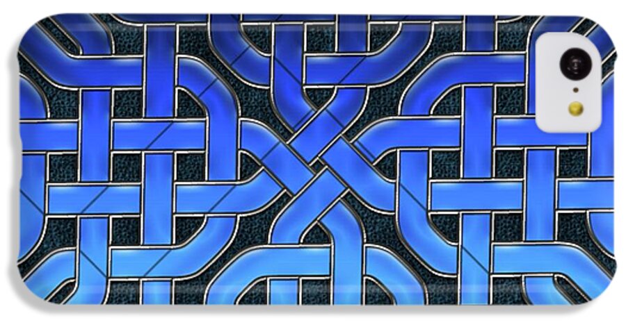 Blue Celtic Knot Ice Glass - Phone Case