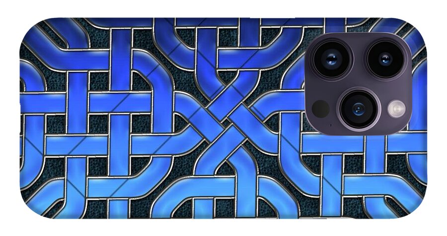 Blue Celtic Knot Ice Glass - Phone Case