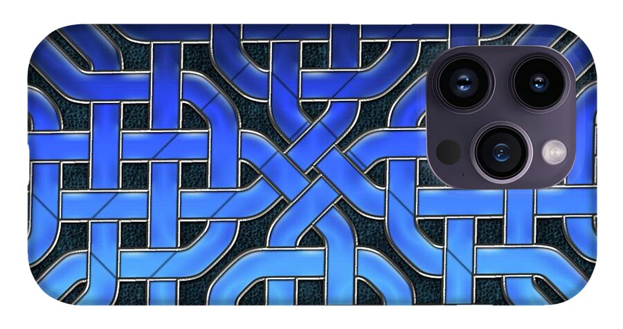 Blue Celtic Knot Ice Glass - Phone Case