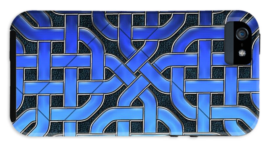 Blue Celtic Knot Ice Glass - Phone Case
