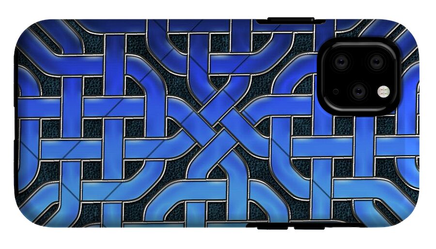 Blue Celtic Knot Ice Glass - Phone Case