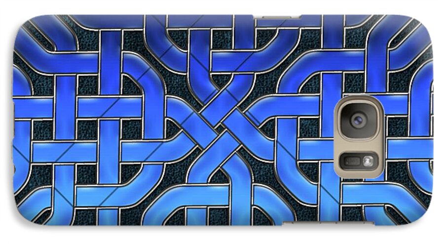 Blue Celtic Knot Ice Glass - Phone Case