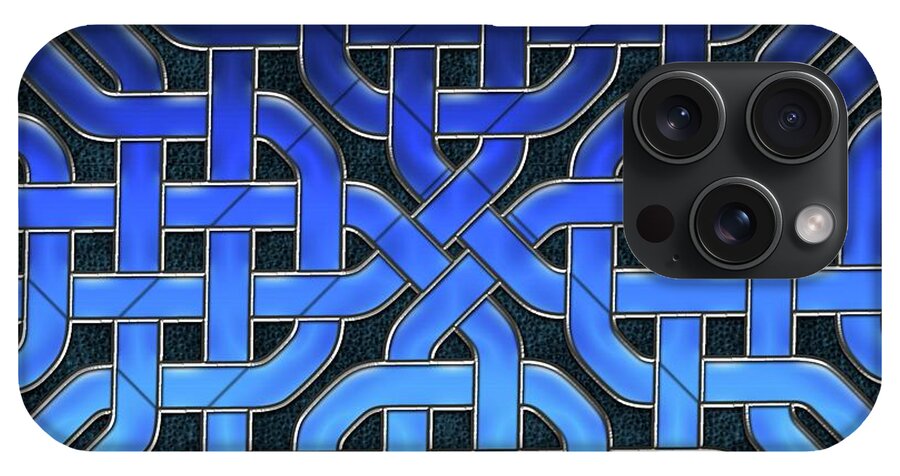 Blue Celtic Knot Ice Glass - Phone Case