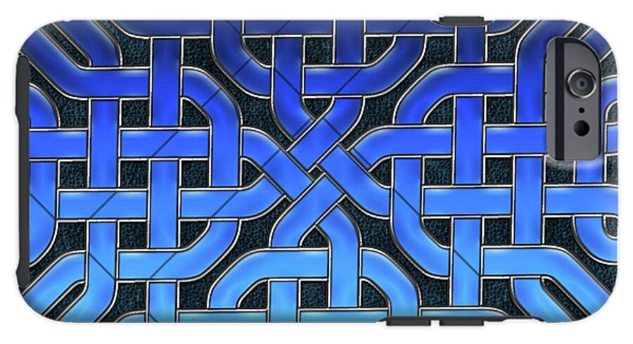 Blue Celtic Knot Ice Glass - Phone Case