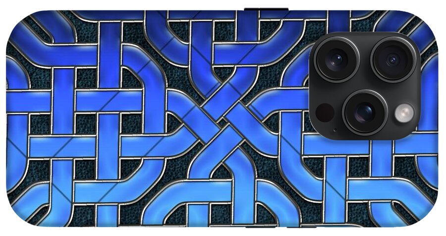 Blue Celtic Knot Ice Glass - Phone Case