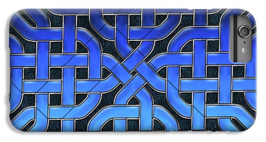 Blue Celtic Knot Ice Glass - Phone Case