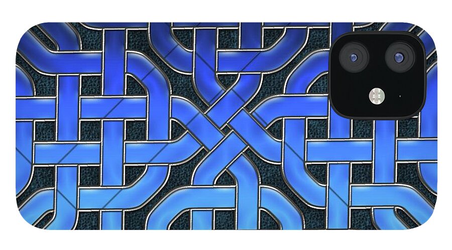 Blue Celtic Knot Ice Glass - Phone Case