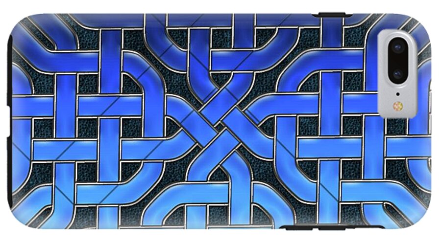 Blue Celtic Knot Ice Glass - Phone Case