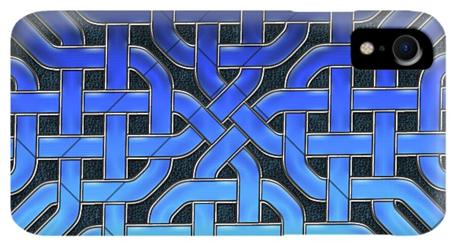 Blue Celtic Knot Ice Glass - Phone Case