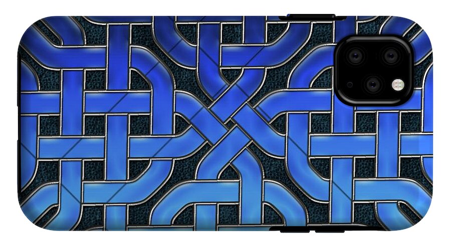Blue Celtic Knot Ice Glass - Phone Case