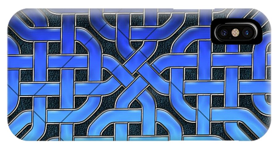 Blue Celtic Knot Ice Glass - Phone Case