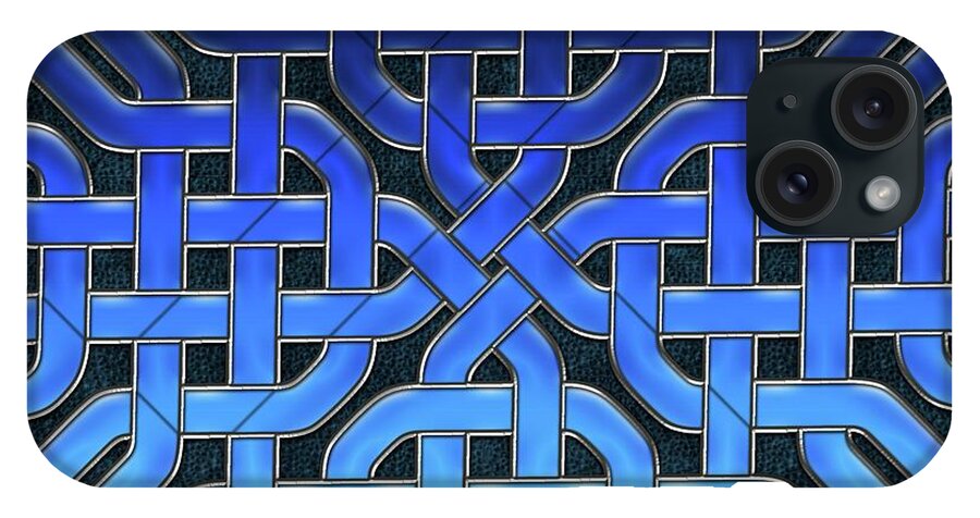 Blue Celtic Knot Ice Glass - Phone Case
