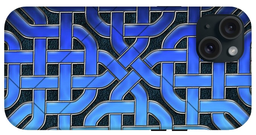 Blue Celtic Knot Ice Glass - Phone Case