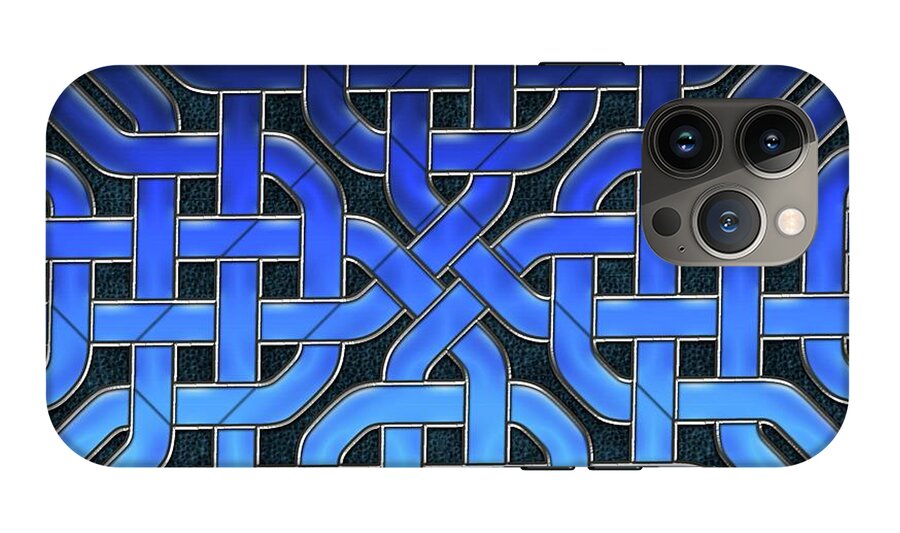 Blue Celtic Knot Ice Glass - Phone Case