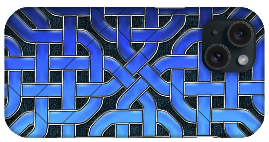 Blue Celtic Knot Ice Glass - Phone Case