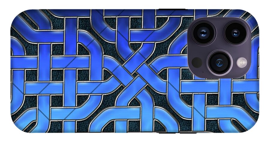 Blue Celtic Knot Ice Glass - Phone Case