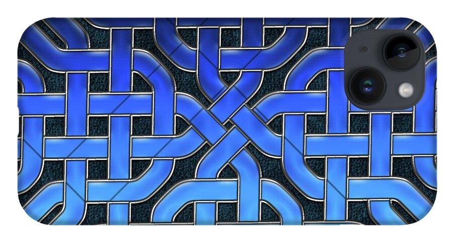 Blue Celtic Knot Ice Glass - Phone Case
