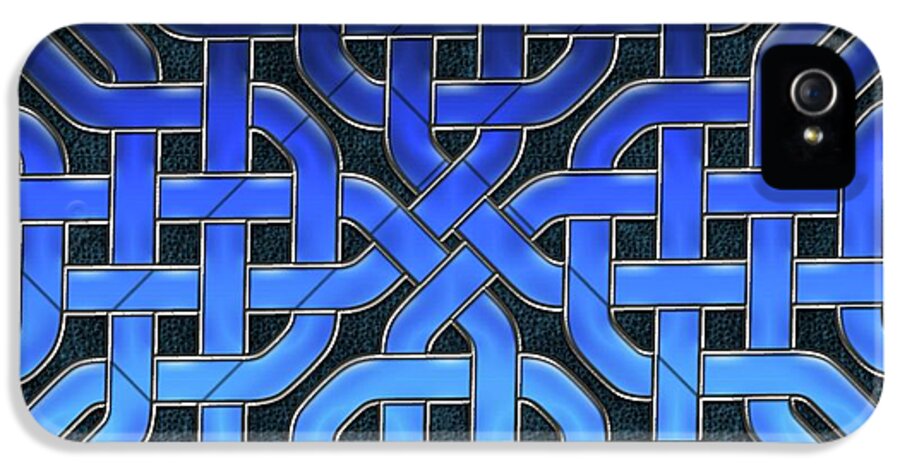Blue Celtic Knot Ice Glass - Phone Case