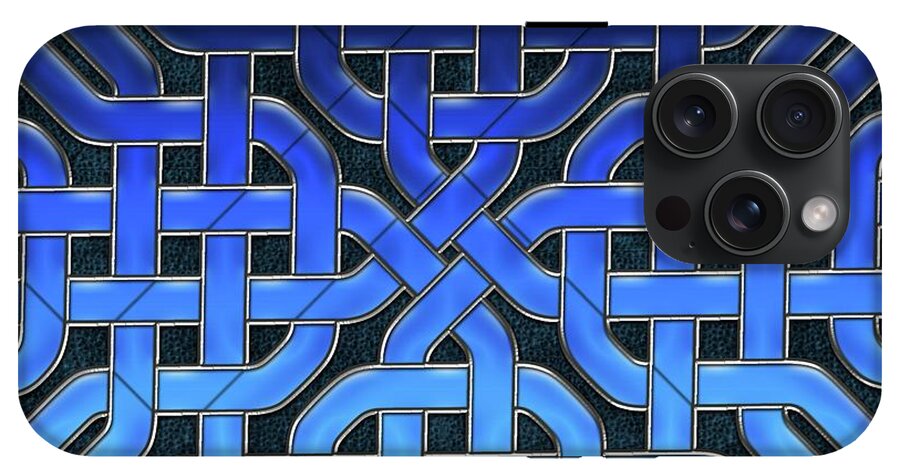 Blue Celtic Knot Ice Glass - Phone Case