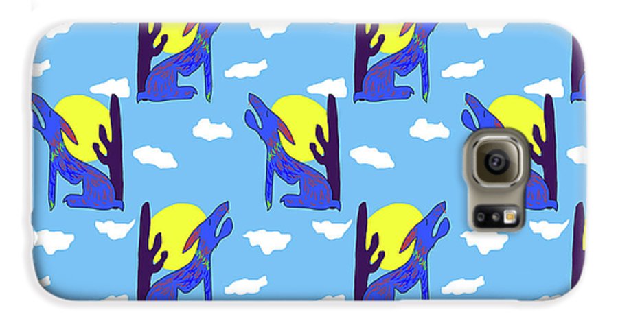 Blue Coyote Pattern - Phone Case
