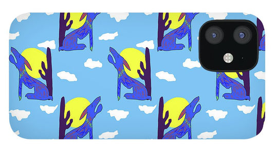 Blue Coyote Pattern - Phone Case