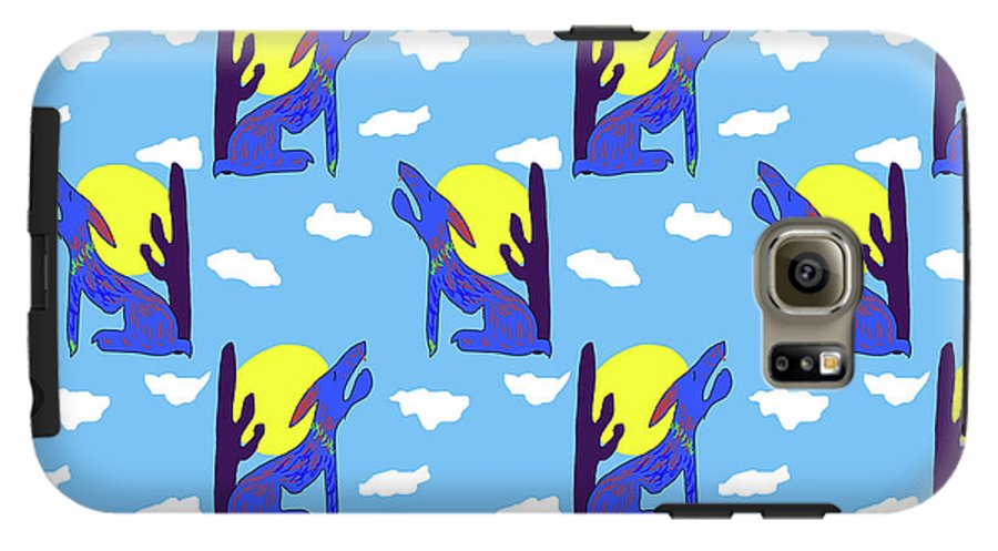 Blue Coyote Pattern - Phone Case