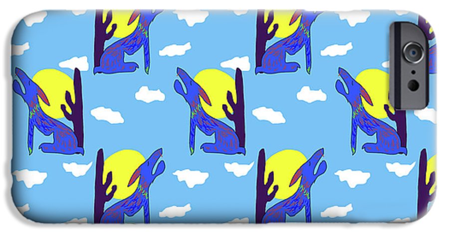 Blue Coyote Pattern - Phone Case