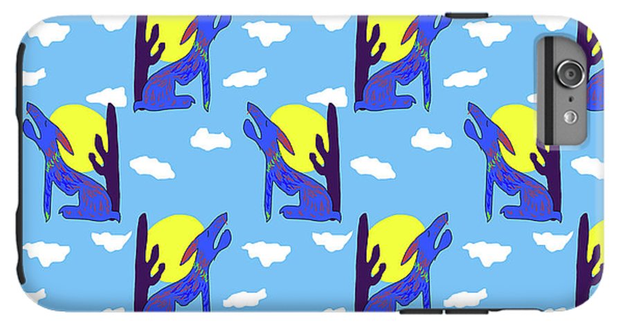 Blue Coyote Pattern - Phone Case