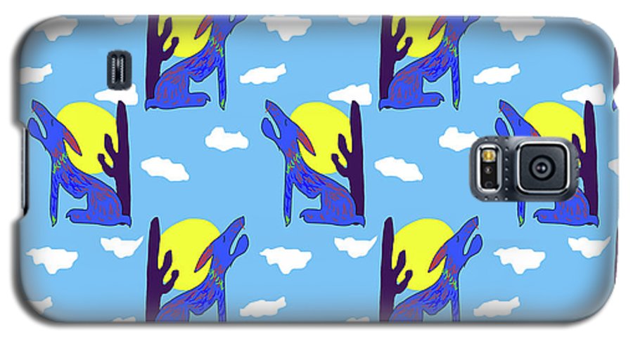Blue Coyote Pattern - Phone Case
