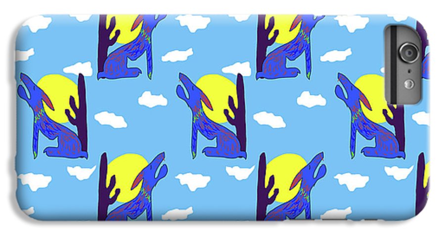 Blue Coyote Pattern - Phone Case