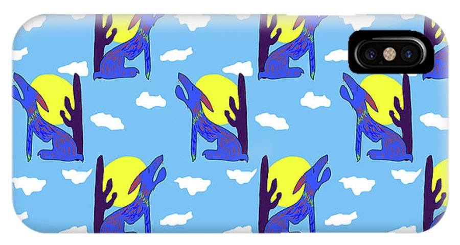 Blue Coyote Pattern - Phone Case