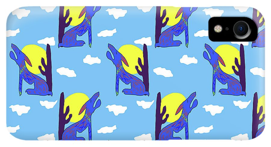 Blue Coyote Pattern - Phone Case