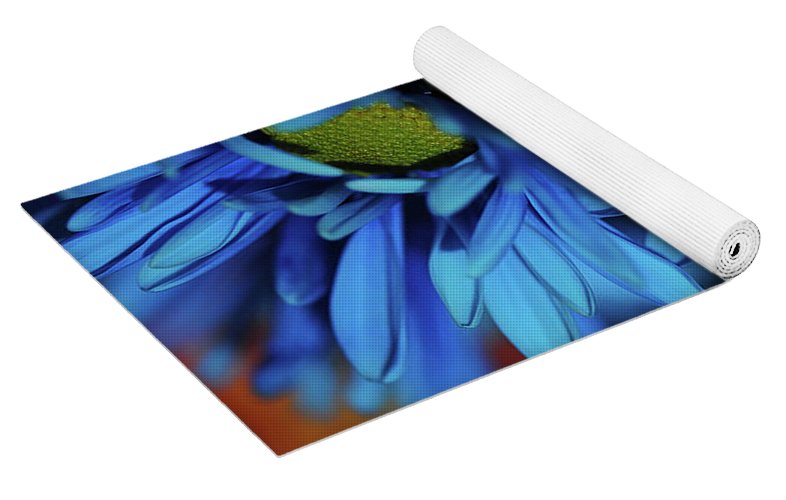 Blue Daisy Vertical - Yoga Mat