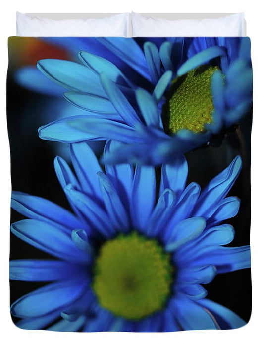 Blue Daisy Vertical - Duvet Cover