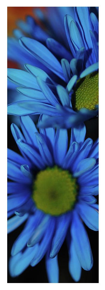 Blue Daisy Vertical - Yoga Mat