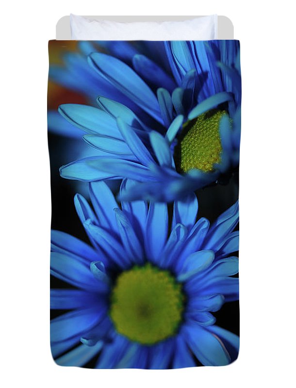 Blue Daisy Vertical - Duvet Cover