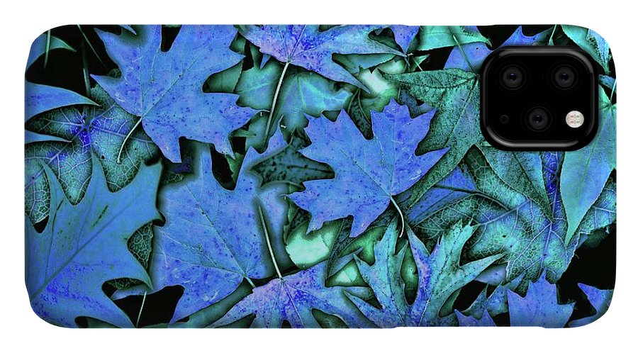 Blue Fall leaves - Phone Case