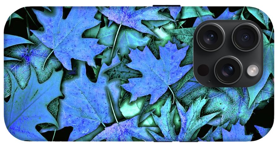 Blue Fall leaves - Phone Case