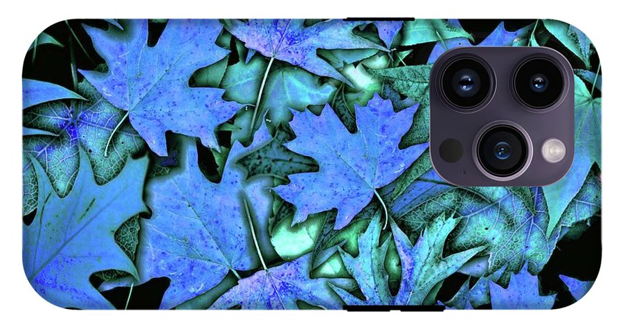 Blue Fall leaves - Phone Case
