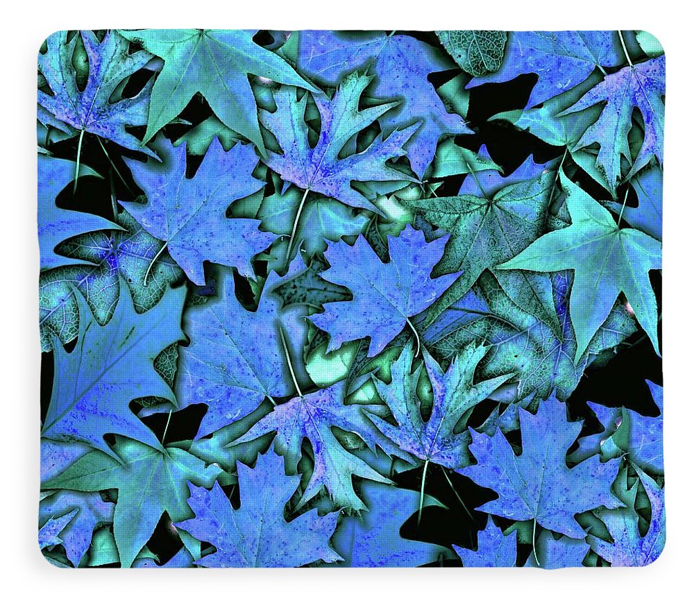 Blue Fall leaves - Blanket