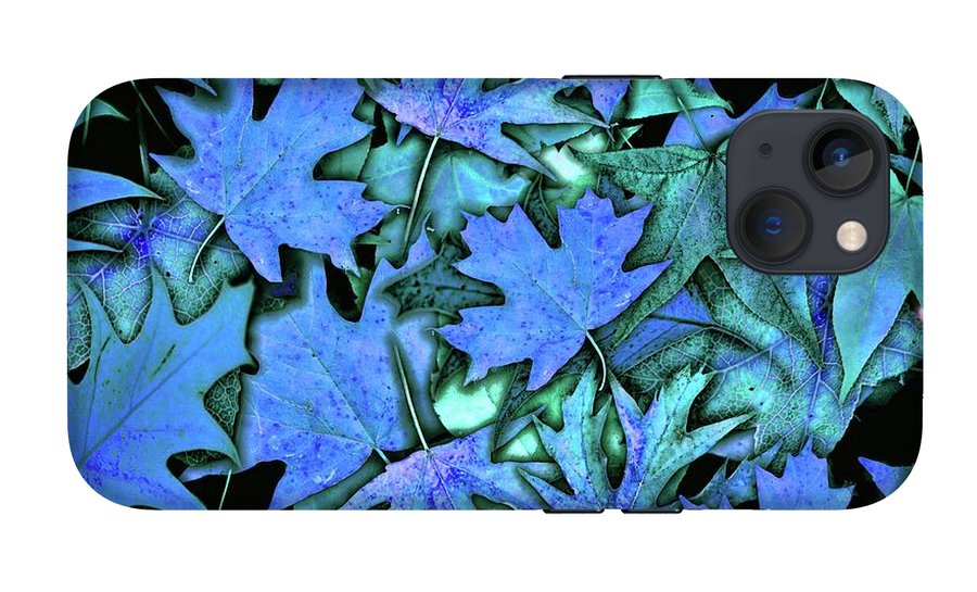 Blue Fall leaves - Phone Case